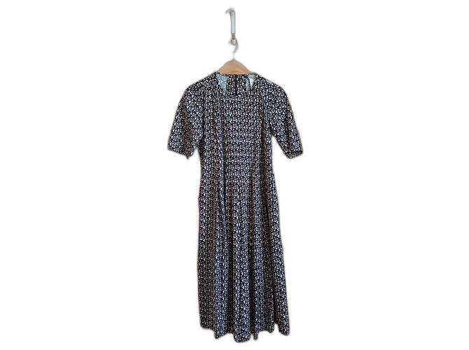 Vestido Max Mara S de popelín de algodón estampado Multicolor