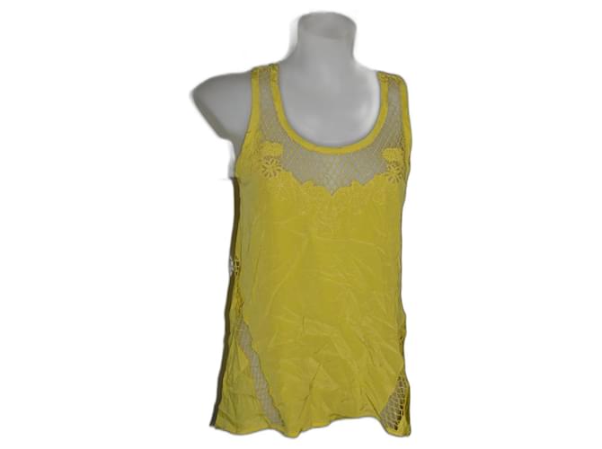 Rebecca Minkoff silk top Yellow  ref.960654