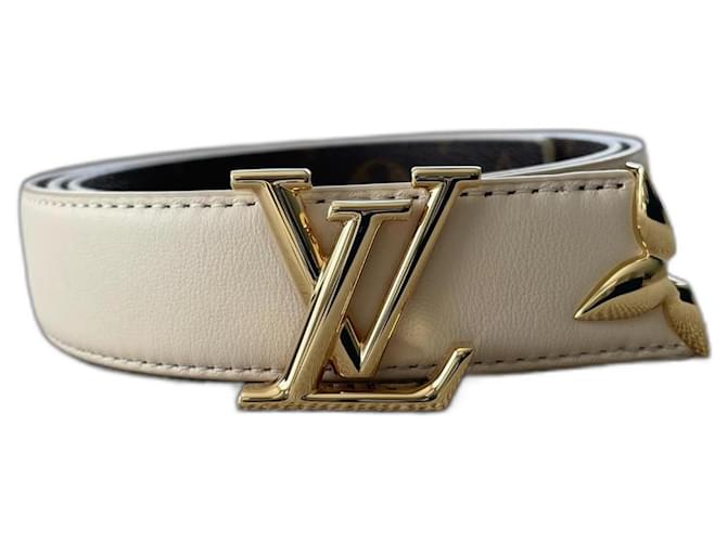 Louis Vuitton Pretty LV Belt 30 mm Reversible Brown Beige Leather