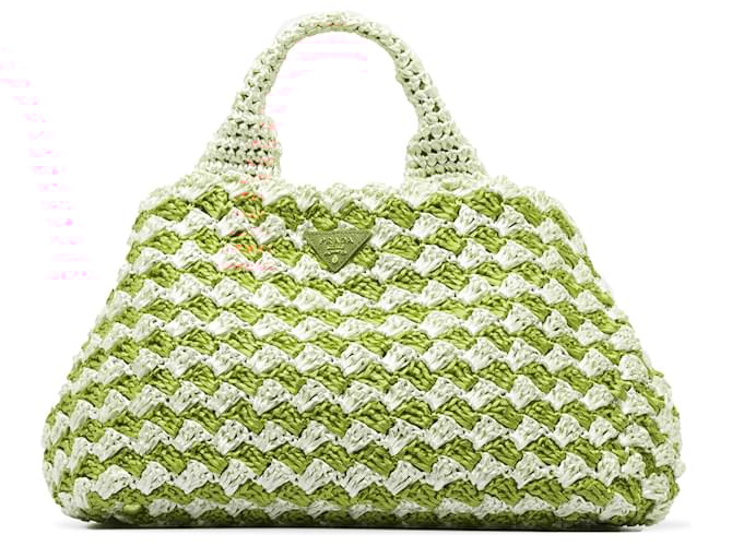 Tote Braune Prada-Basttasche Beige Joli Closet