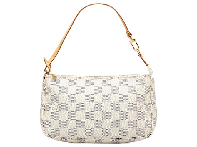 Louis Vuitton White Damier Azur Pochette Accessoires Cloth ref