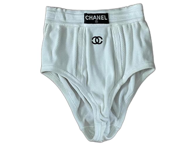 Chanel Kollektor Schwarz Weiß Baumwolle  ref.960800