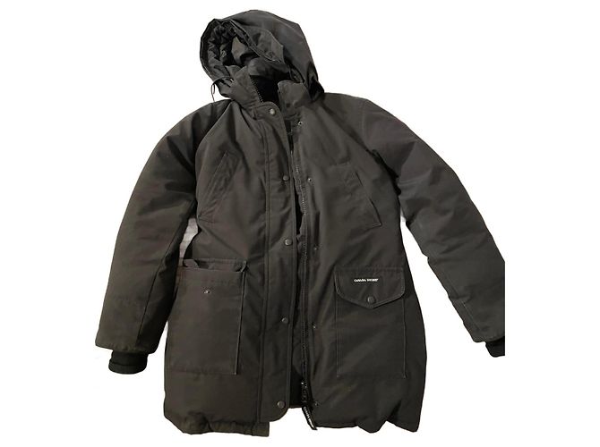 Canada Goose Schwarzer Synthetik Mantel Größe 38
