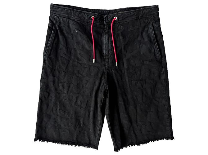 Louis Vuitton Bermuda in denim jacquard Special Edition Nero