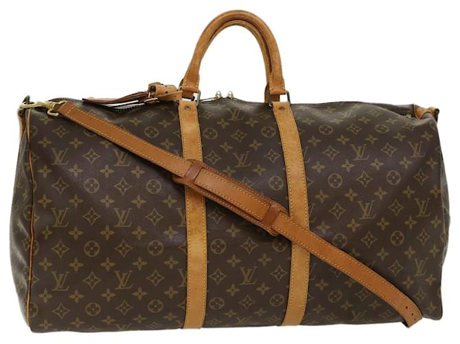 Louis Vuitton Epi Keepall 55 Boston Bag Brown M42958 Lv Auth 44950