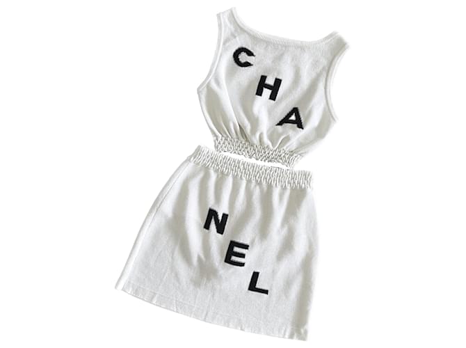chanel top and skirt set