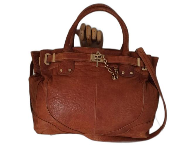 Autre Marque Borsa a mano con tracolla Cognac