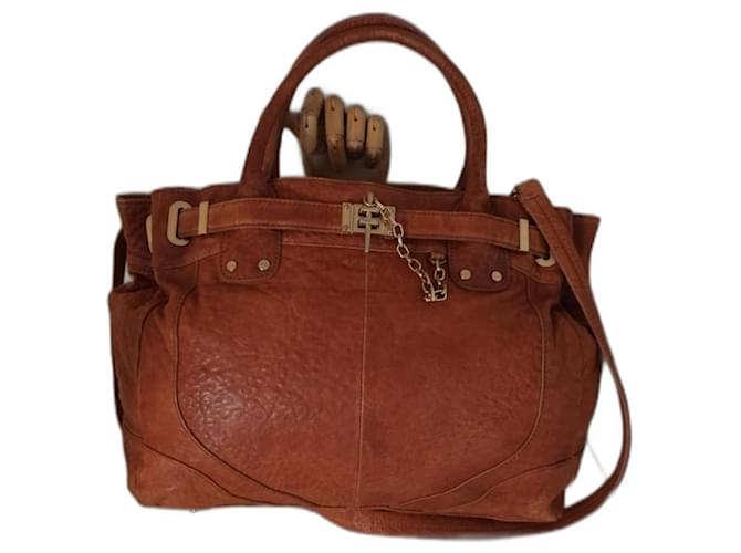 Autre Marque Handbag with shoulder strap Cognac Leather  ref.961250