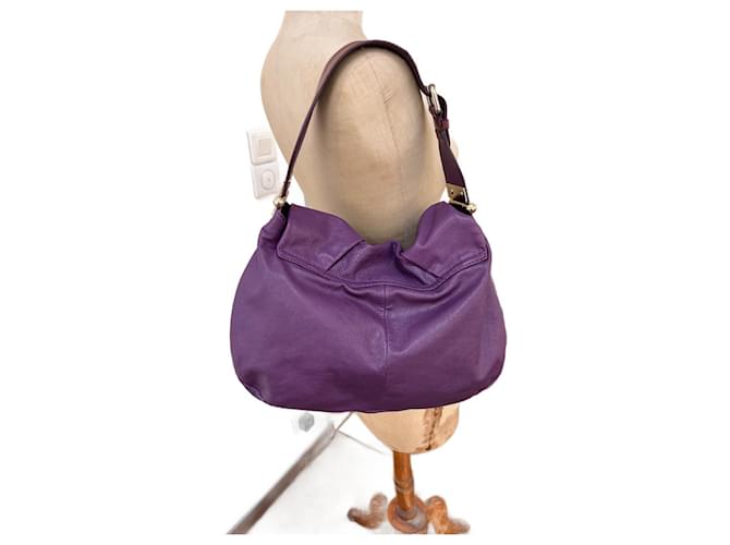 MARC JACOBS Purple Rider Mini Leather Crossbody Bag Purse Plum - Women's  handbags