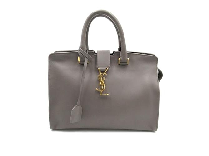 Yves Saint Laurent Cabas Chyc Leather Handbag PMR394451-0315 Grey  ref.961302 - Joli Closet