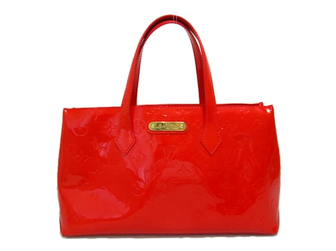 Louis Vuitton Monogram Vernis Wilshire PM M91723 Red Leather