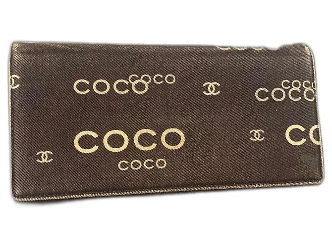 Chanel Wallet Black Cloth
