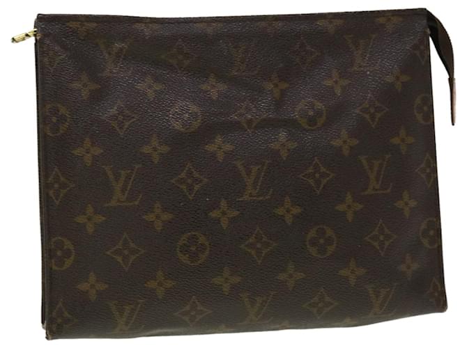 Toilette Poche Louis Vuitton Monogram 26 Bolsa M47542 LV Auth 45343 Monograma Lienzo  ref.961740