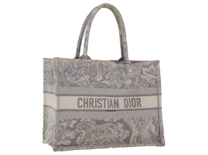 Christian Dior Book Tote Bag Lona Gris M1286ZTDT_M932 base de autenticación6141 Lienzo  ref.961801