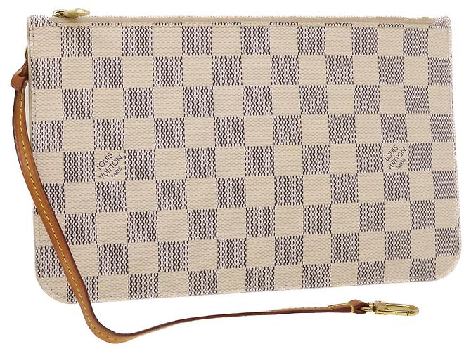LOUIS VUITTON Damier Azur Neverfull MM Pouch Accessory Pouch LV Auth yk7324
