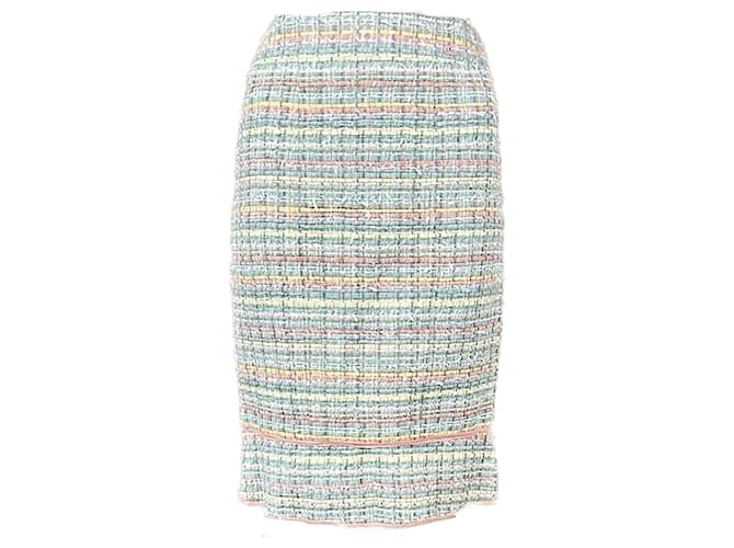 Chanel 6K $ Nuova gonna in tweed a nastro Multicolore  ref.961866