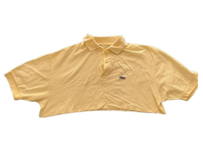 Polo Lacoste Oversize Amarillo de Algodón 