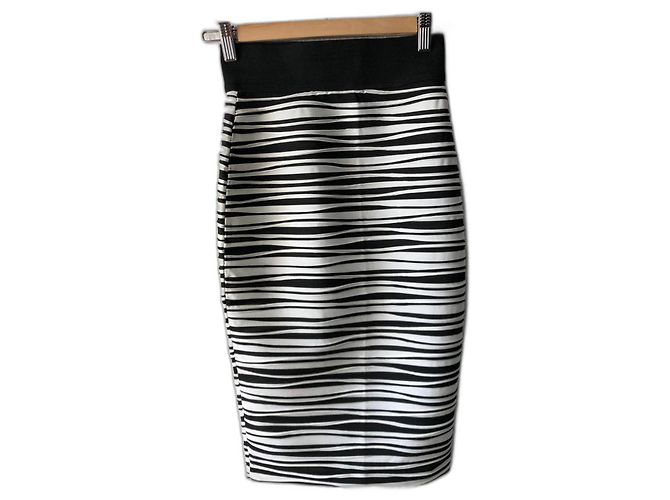 Impérial Bleistiftrock Schwarz Weiß Polyester XS