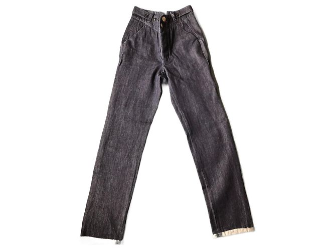 Closed High Waisted Jeans Navy Blue Cotton Size S