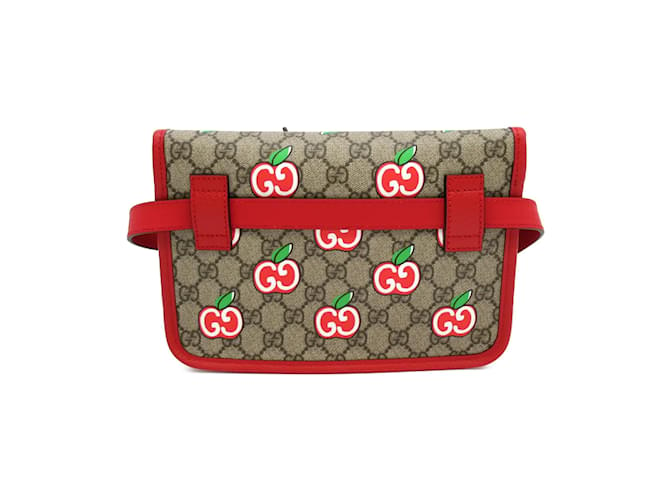 Gucci GG Supreme GG Apple Belt Bag 625233 Beige Cloth  ref.962228