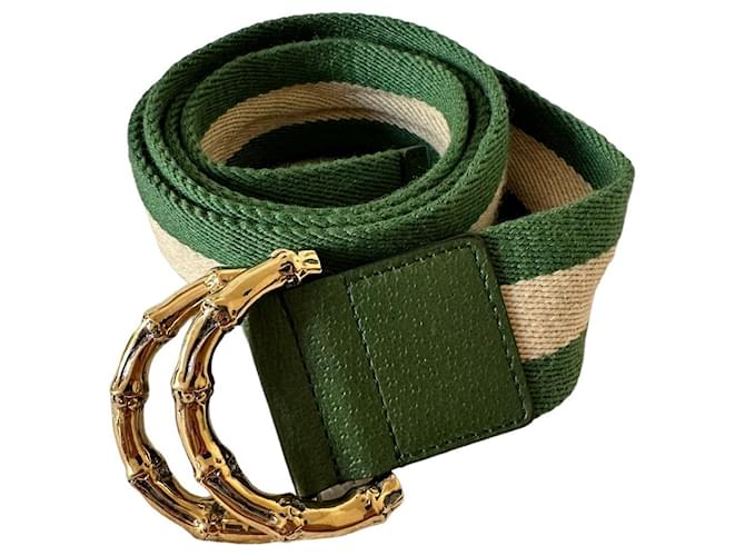 Gucci ceinture vintage Coton Multicolore  ref.962306
