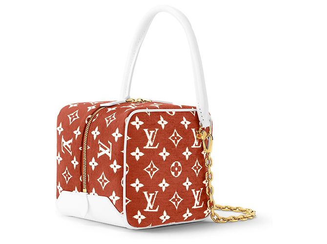 Bolsa Louis Vuitton Square Vermelha Coleção LV Match Vermelho