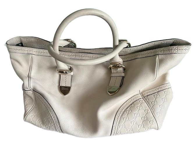 Bolsa Gucci de couro creme