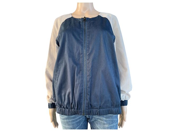 Veste Designers Remix Bleue en Tissu Taille M