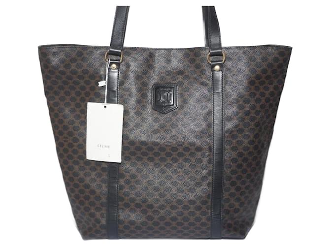 Celine Daoust NWT Authentic CELINE Macadam Tote SHOULDER BROWN BAG WITH  Black LEATHER MC98/1 Exotic leather ref.962496 - Joli Closet