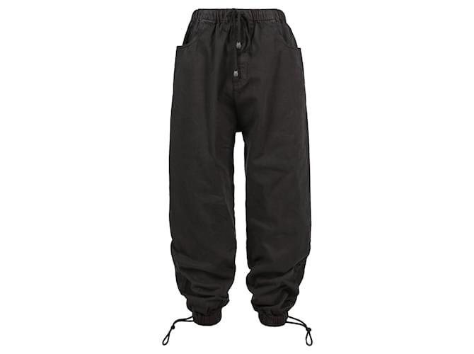 Gucci Jogginghose aus gewaschener Baumwolle Schwarz  ref.962501