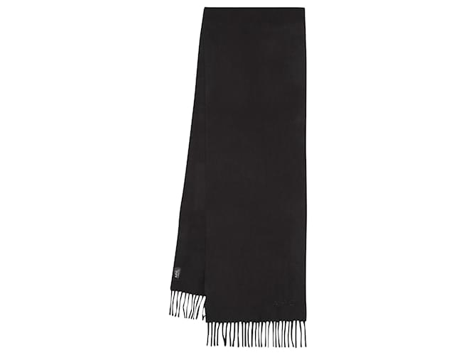 Apc Ambroise Embroidered Scarf - A.P.C. - Wool - Black  ref.962507
