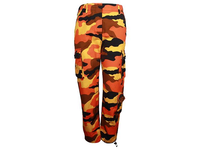Off White Off-White Camouflage Printed Cargo in Orange Cotton