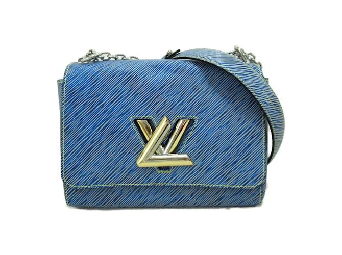 Louis Vuitton Epi Twist MM M50271 Blue Leather Pony-style calfskin