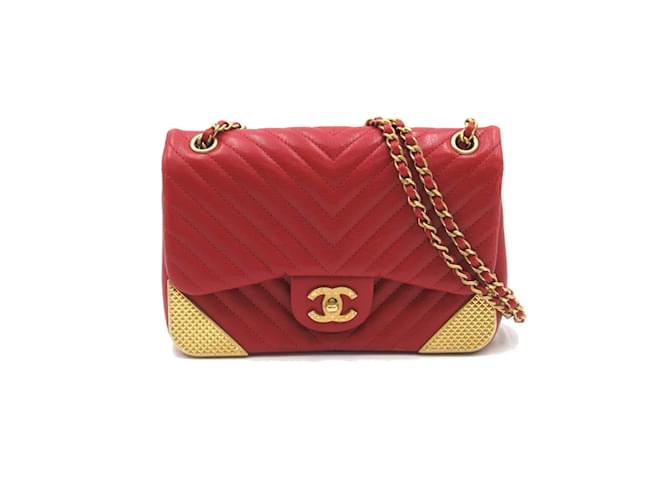 Chanel Rock the Corner Flap Bag Chevron Mini Chain Shoulder Bag