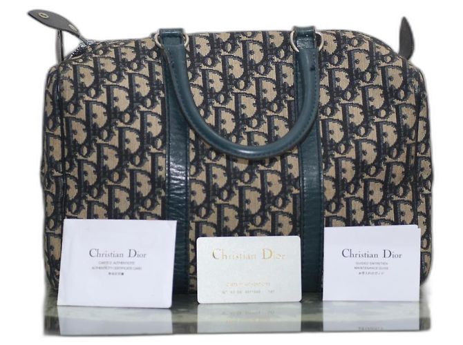 Christian Dior Dior BOWLER MEDIUM Boston/Mochila AZUL DIOR LOGO