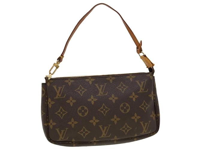 Pochette accessoire cloth handbag Louis Vuitton Brown in Cloth