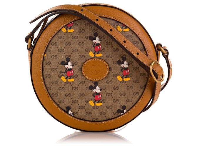 Gucci x Disney Brown GG Supreme Canvas and Leather Mickey Mouse Backpack  Gucci