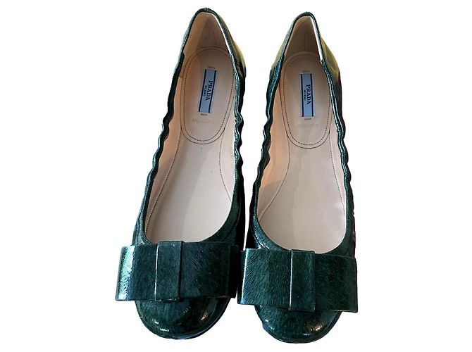 Ballerine Prada verde scuro