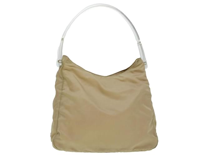 PRADA Shoulder Bag Nylon Beige Auth cl581  ref.963388