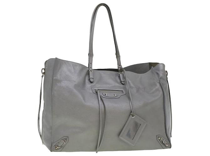 Balenciaga Papier B4 Leather Tote in Gray