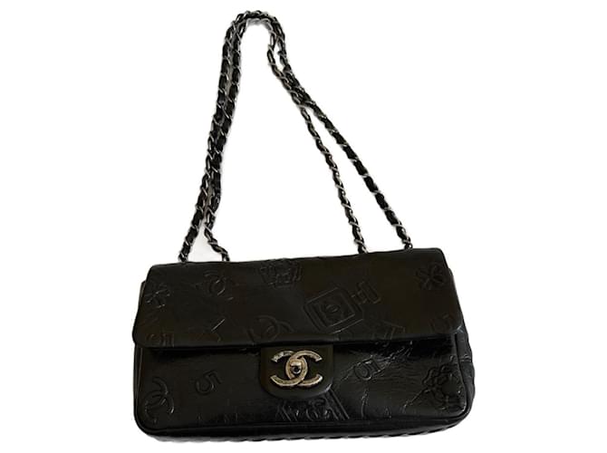 Classique Sac Chanel cuir noir Timeless bandoulière (édition limitée)  ref.963617