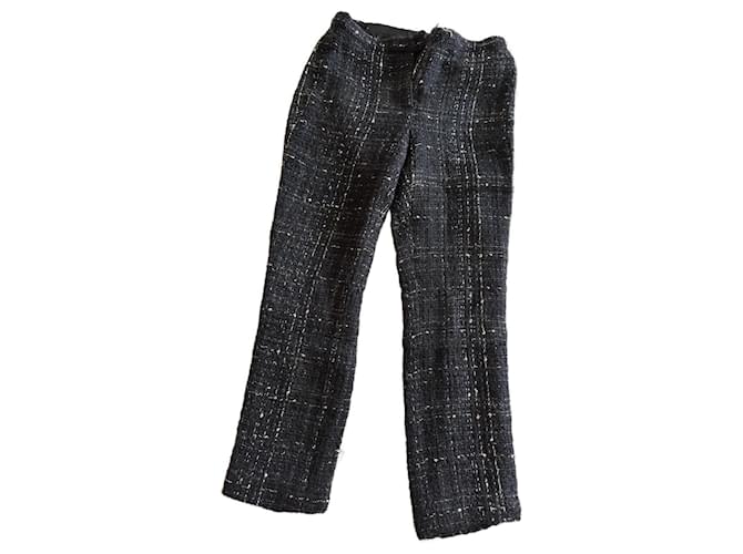 Pantalon tweed Chanel Noir  ref.963634