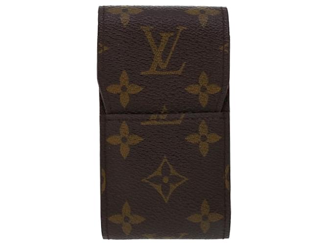 Louis Vuitton �tui � cigarettes Brown Cloth  ref.963729