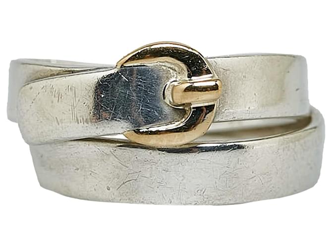 Ring Hermès Anello con fibbia per cintura in argento Hermes Metallo  ref.963929