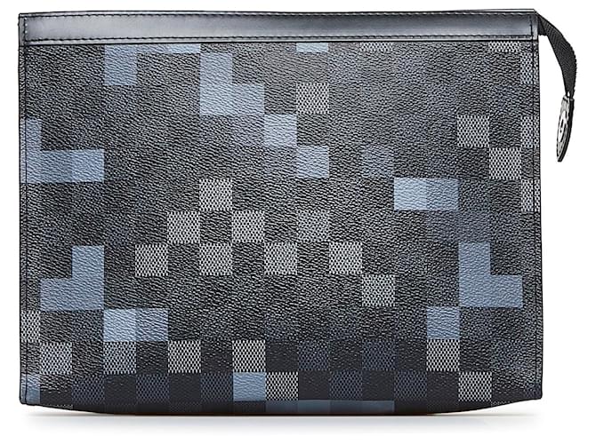 Louis Vuitton Gray Damier Graphite Pixel Pochette Voyage MM Black Grey  Leather Cloth Pony-style calfskin ref.963971 - Joli Closet