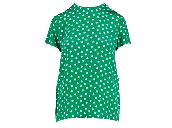 Top de bolinhas Miu Miu Verde