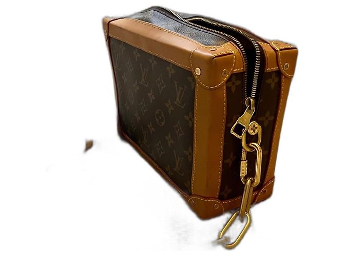 Louis Vuitton Soft Trunk Bag Brown Cloth