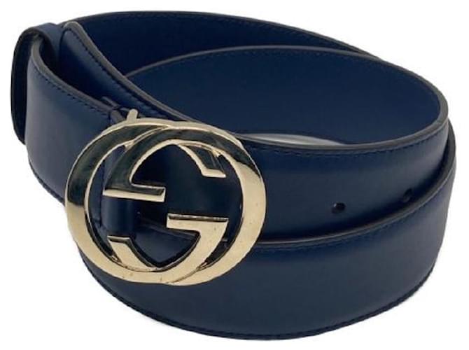 Navy blue gucci on sale belt