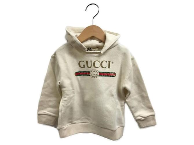 ****GUCCI Logotipo de Gucci sudadera beige Algodón  ref.964569