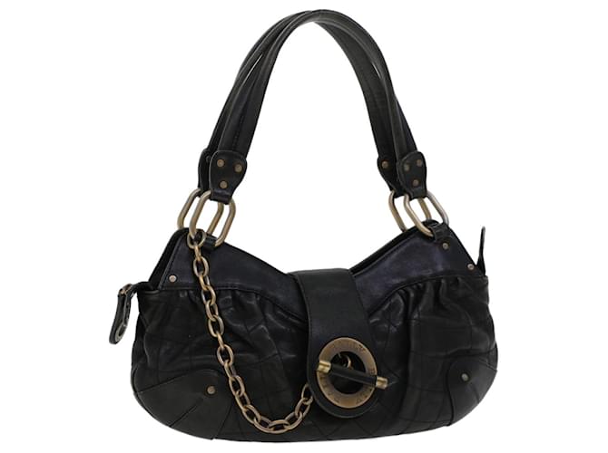 BALLY Shoulder Bag Leather Black Auth yb137  ref.964586